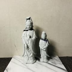 J11 九谷焼 菊仙作 白磁観音像 置物 骨董品 コレクション インテリアを J11 九谷焼 菊仙作 白磁観音像 置物 骨董品 コレクション インテリアを