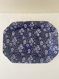 バーレイ Burleigh ブルーキャリコ スクエアディッシュ 廃盤品 - メルカリ