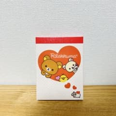 [신품] 리락쿠마 하트 무늬 메모장 100장들이 2008년 헤세이 레트로