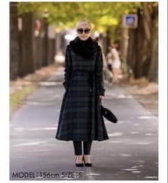 ブラックウォッチフレアロングコート Sサイズ チェック JENNE - メルカリ