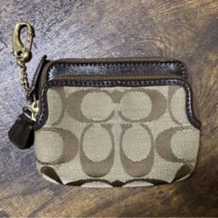 【美品】コーチ シグネチャー ダブル ジップ コインケース 財布　カード入れのサムネイル