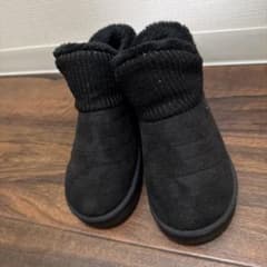 キッズ用 ブラック ボアブーツ 20cmのサムネイル