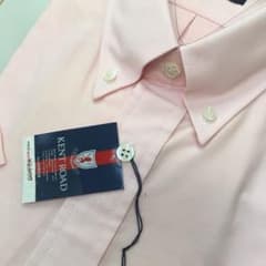 ワイシャツ メンズ半袖 ボタンダウン ピンク Lサイズのサムネイル