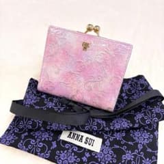 【未使用】ANNA SUI（アナスイ）パピヨン がま口 二つ折り財布 蝶 ラメのサムネイル