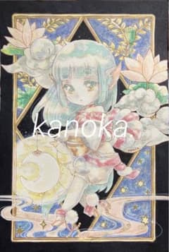 手描き イラスト ポストカード 【月灯り】のサムネイル