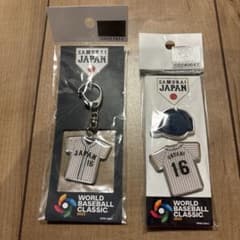 2023WBC 記念ピンバッジ❗️【大谷翔平#16】2個セット❗️ WBC2023 侍ジャパン 大谷翔平 キーホルダー ピンバッジセット