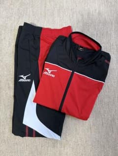 MIZUNO トレーニングウェア 上下セット レッド ブラックのサムネイル