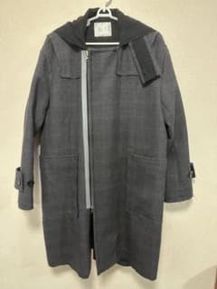 sacai★22AW Check Bonding Coat サカイ 22AW Check Bonding Coat 千鳥フード付きコート - メルカリ