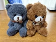 ブラウン グレー もふもふくまちゃんのサムネイル