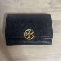 TORY BURCH 三つ折り財布 ブラックゴールドロゴのサムネイル