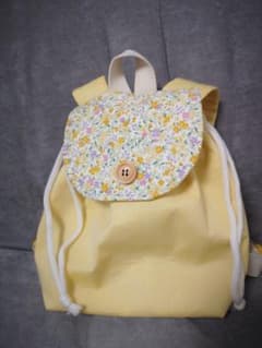 ベビーリュック/【ハンドメイド】【花柄】【イエロー】【一升餅】のサムネイル