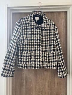 H&M 千鳥格子柄 ツイードジャケットのサムネイル