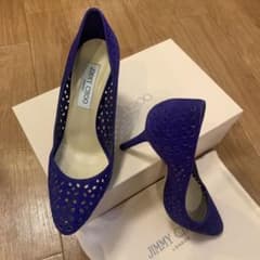 JIMMY CHOO パンプス パープル パンチング　サイズ38のサムネイル