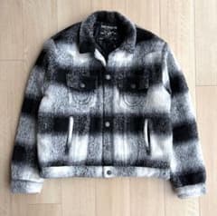 True Religion トゥルーレリジョン チェック ボア ジャケット - メルカリ