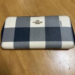 COACH 長財布 ギンガムチェック ラウンドファスナーのサムネイル