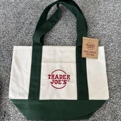 TRADER JOE'S ミニトートバッグ　グリーンのサムネイル