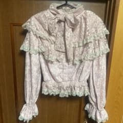 【Swan kiss】ボウタイ付きレースブラウス【量産】【地雷】のサムネイル