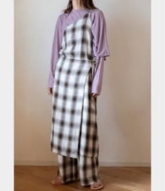 PHEENY Rayon ombre check apron dress - メルカリ