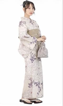 SOUBIEN浴衣 帯 帯締め 花柄 白・ベージュのサムネイル