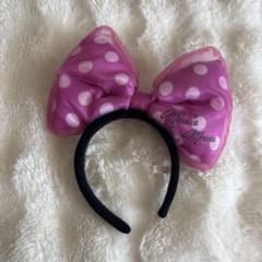 Disney Minnie Mouse カチューシャ パープル ドットのサムネイル