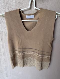 マメクロゴウチ/ MixedKnitted Fabric Sleevelessのサムネイル