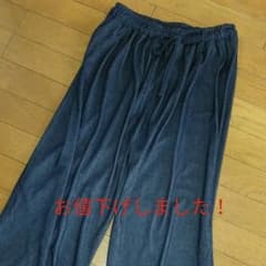 シフォンガウチョパンツ　ネイビーのサムネイル