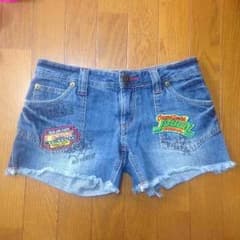 デニム ワッペン付 ショートパンツのサムネイル