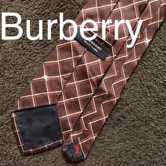 高級シルク　美品【Burberry】 ブランドネクタイ　バーバリー br29のサムネイル