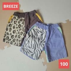 BREEZE　ハーフパンツ　短パン　レオパード　ゼブラ　100cm　男の子のサムネイル