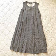 S MaxMara シルク100% ノースリーブ ワンピース 千鳥格子 手洗い可