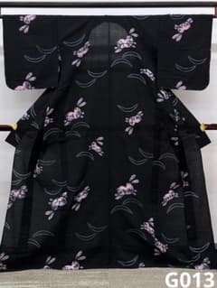 有松鳴海絞り 浴衣 夏物 兎 綿 躾糸付き 黒地 G013 - メルカリ