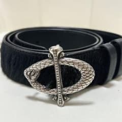 SKOOT Velvet Serpent Belt ハラコ レザーベルト 925 SKOOT Velvet Serpent Belt ハラコ レザーベルト 925 - メルカリ