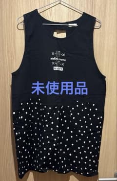 未使用品otoboke mama エプロン ドット柄 ブラックのサムネイル