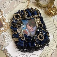 614 デコ 硬質 カード ケース B8 トレカ 痛 ロゼット ネイビー 黒のサムネイル