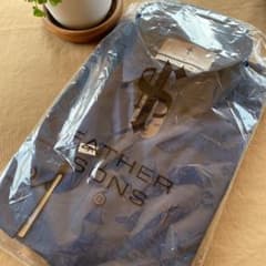 新品◆ファザー＆サンズ ストレッチスリム 紺シャツのサムネイル