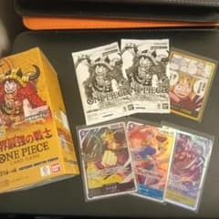ワンピースカードゲーム 世界最強の戦士 1BOX テープ付き プロモ＆おまけ付のサムネイル