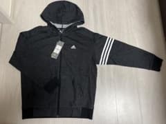 値下げしました！新品未着用⭐︎【adidas】ブラックデニムパーカーのサムネイル