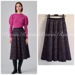 ANAYI レオパードラメジャガードタック スカート 34 - メルカリ