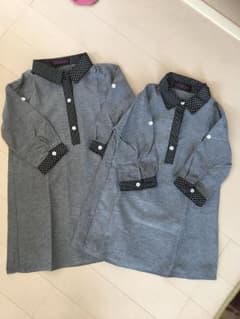 しろ様用  お揃い ワンピース  さくらんぼTシャツ130のサムネイル