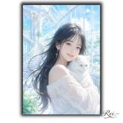 일점만 재판매 없음" 흰 고양이와 여름 바람의 아트리움 Re-20065