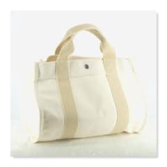 【廃盤・美品】エルメス カンヌ PM　トート ハンドバッグ　アイボリー 廃盤・美品】エルメス カンヌ PM トート ハンドバッグ