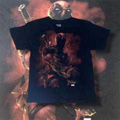Marvel Deadpool Smoke Graphic Black Tee