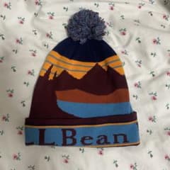 ★美品★L.L.Bean ニット帽 ビーニー ポンポン付きのサムネイル