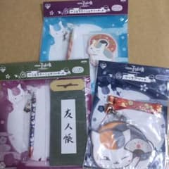 나츠메 친구장 냥코 선생 3점 F상 케이스 아소트 펜 & 스테이셔너리 세트