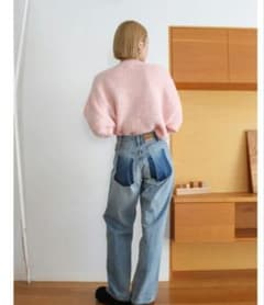 Ungrid 리메이크 디자인 루즈 데님 스트레이트 25 인치