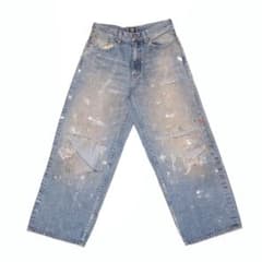 TATOO STUDIO YAMADA RIPPED WIDE STRAIGHT - メルカリ