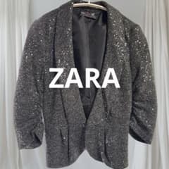 ZARA スパンコール ジャケット グレー Sのサムネイル