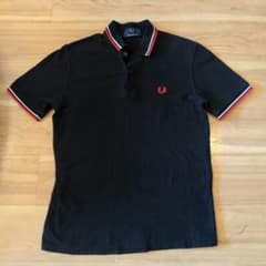 フレッドペリー　FRED PERRY　ポロシャツ　黒赤　正規品のサムネイル