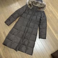 美品J.B Pumpkin ファー付きキレイめ細身ロングダウンコートダウン80 