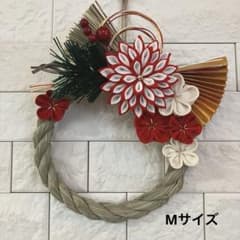 つまみ細工リース #⑧しめ縄-お正月飾り # Mサイズ 水引松 - メルカリ